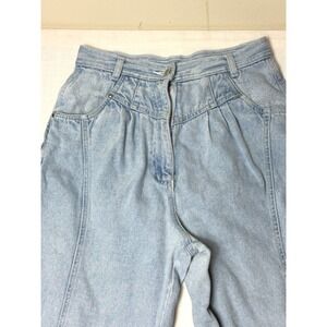 Together! Missy 10‎ Light Wash Pleated High Waisted Denim Jeans 100% Cotton